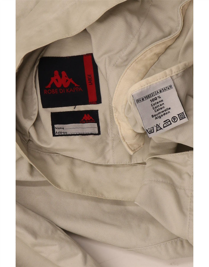 Kappa Herre Bomber Jacket UK 40 Stor Beige Bomuld