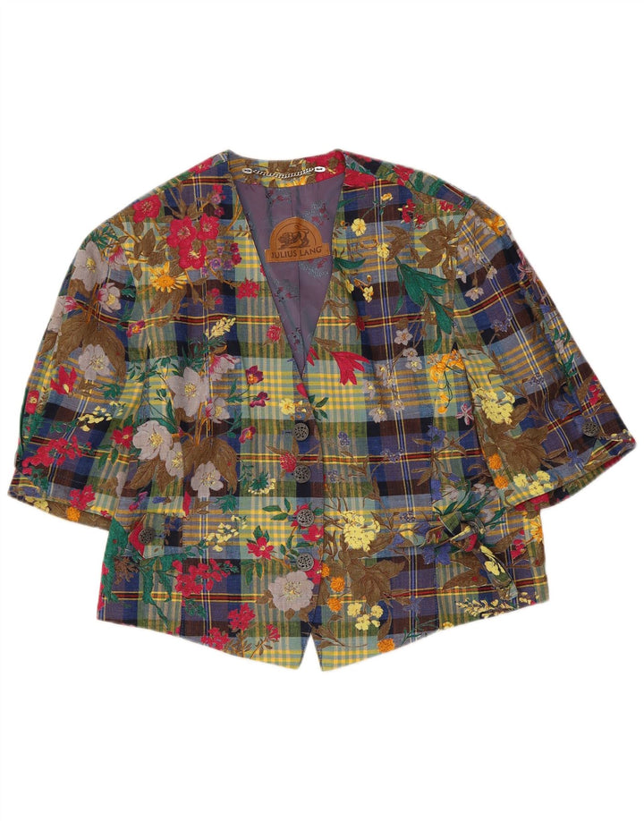 JULIUS LANG Dame 4-knaps blazerjakke EU 40 Medium Flerfarvet