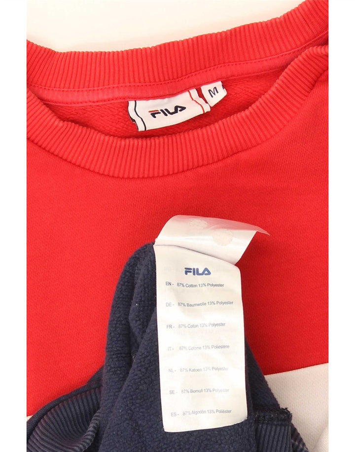 Fila Herre grafisk sweatshirt Jumper Medium Flerfarvet Colourblock Bomuld