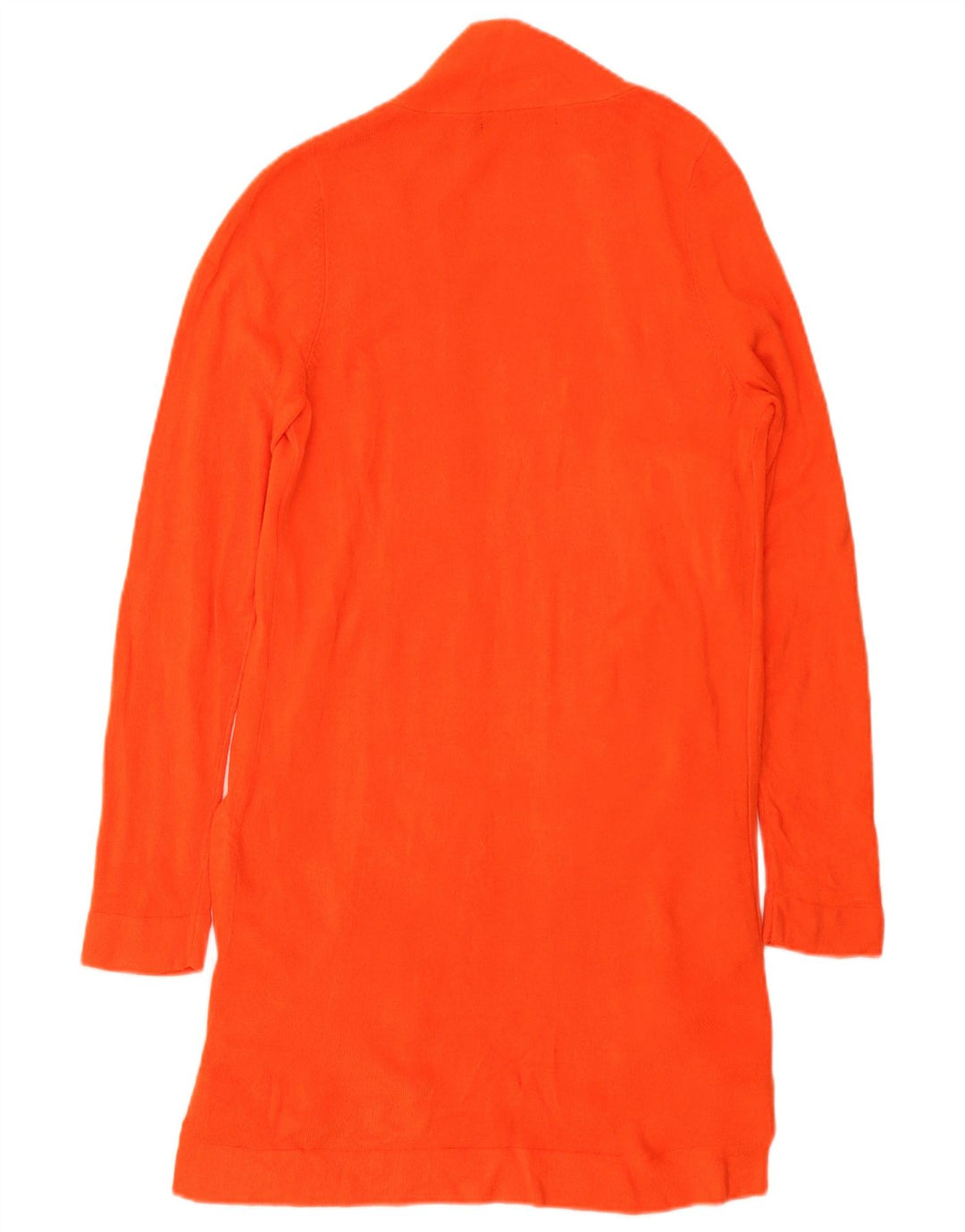 Marks & Spencer Dame Longline Åben Cardigan Sweater UK 12 Medium Orange