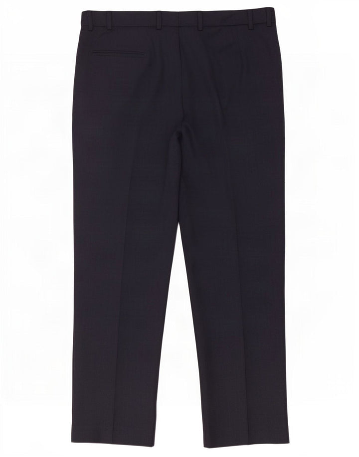 Marks & Spencer Herre Regular Fit Suit Bukser W38 L31 Marineblå polyester