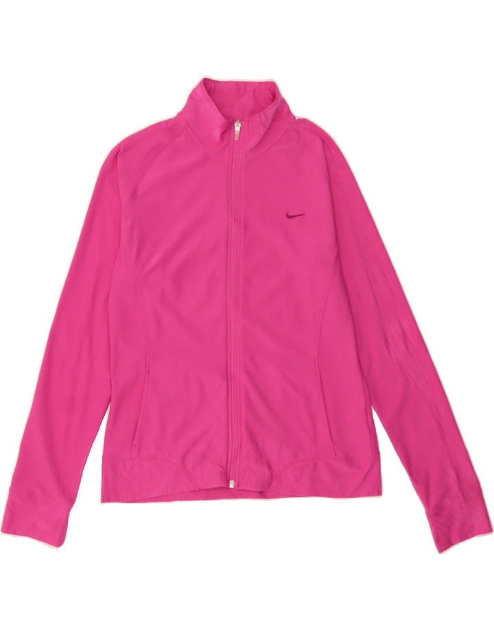 NIKE Womens Tracksuit Top Jacket US 8/10 Medium Pink Viscose Vintage Nike and Second-Hand Nike from Messina Hembry 