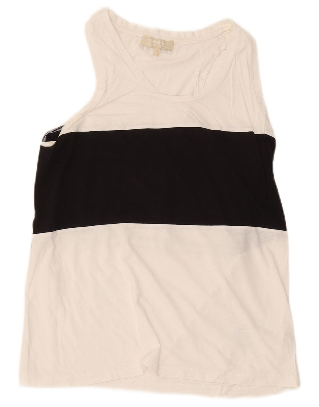 Max Mara Damevest Top UK 12 Medium White Colourblock