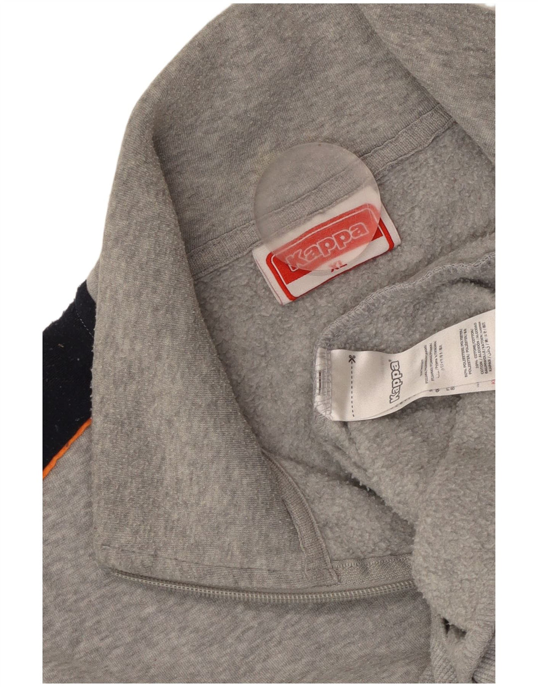 KAPPA Sweatshirt med lynlås til mænd XL Grå Colourblock Polyester
