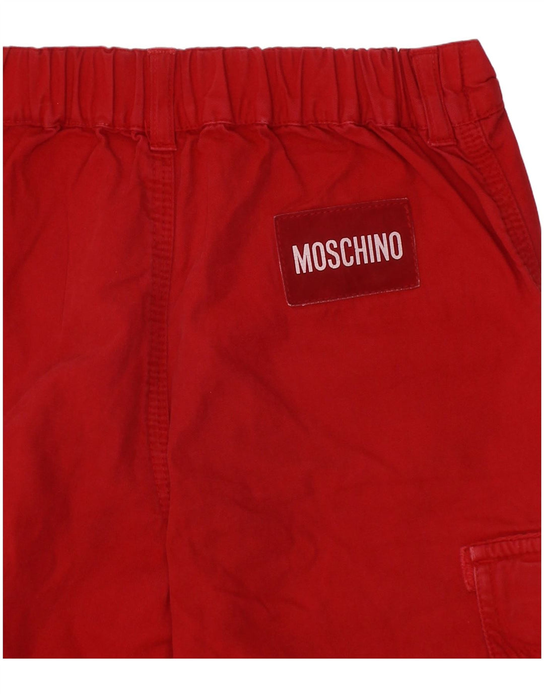 Moschino Boys Cargo Bermuda Shorts 4-5 år W22 Rød Bomuld