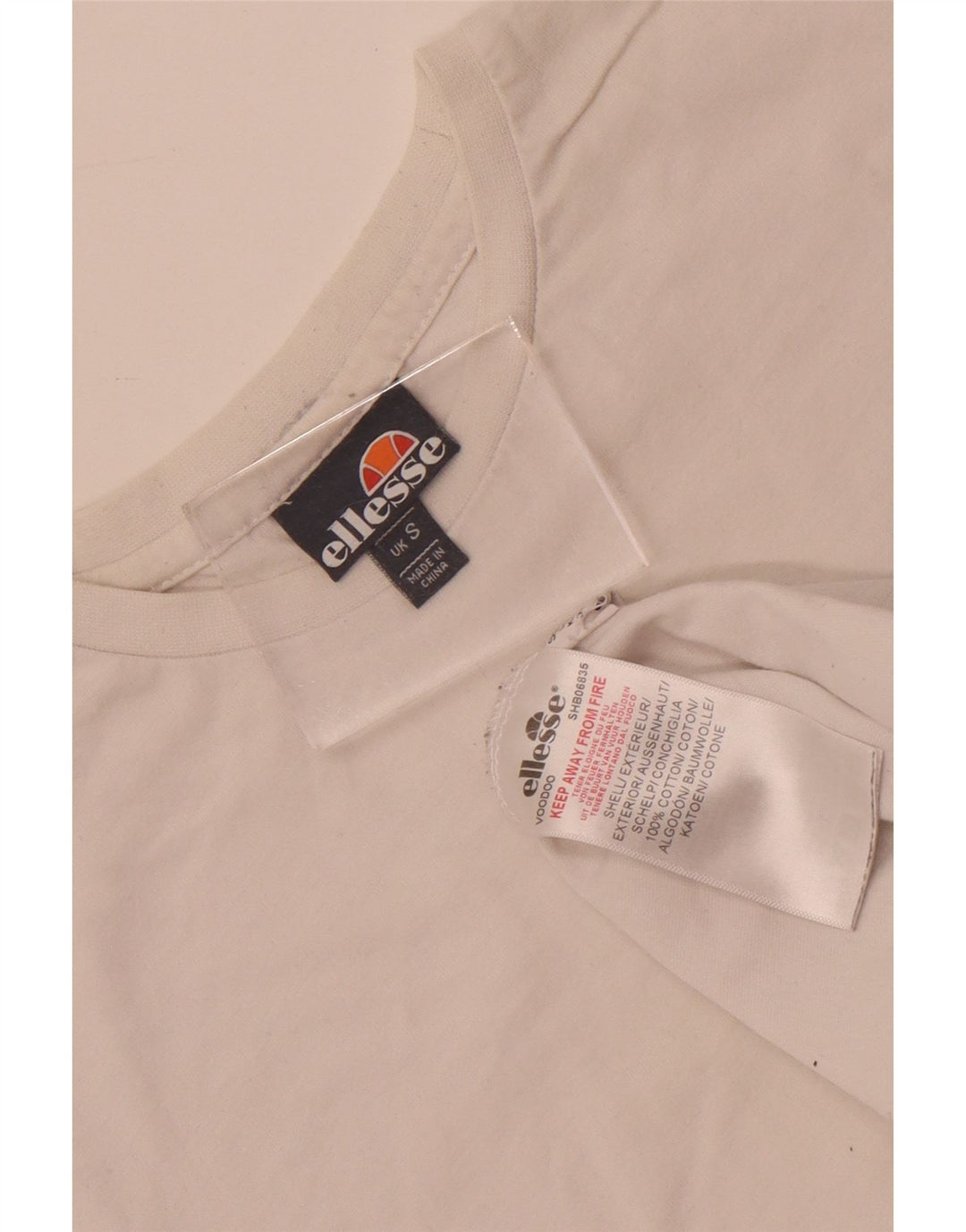 Ellesse Herre T-Shirt Top Lille Hvid Bomuld