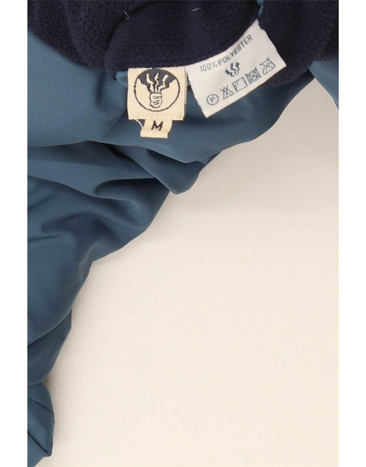 Fedt ansigt herre lynlås hals Vendbar fleece jumper medium marineblå polyester