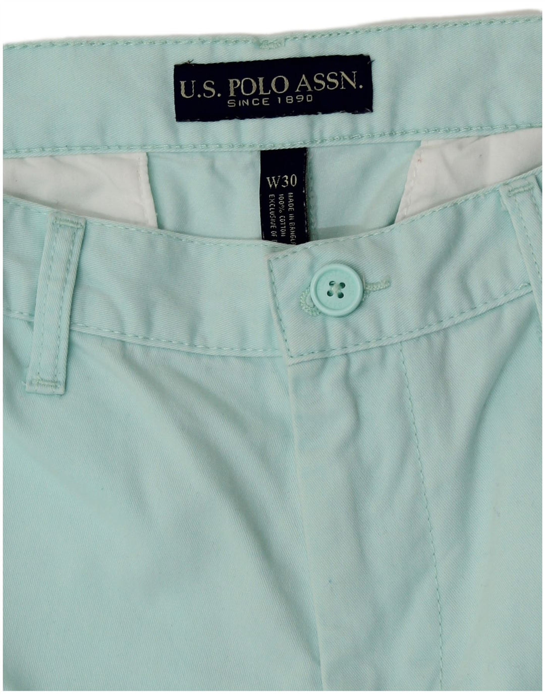 U.S. POLO ASSN. Herre Chino Shorts W30 Medium Blue Bomuld