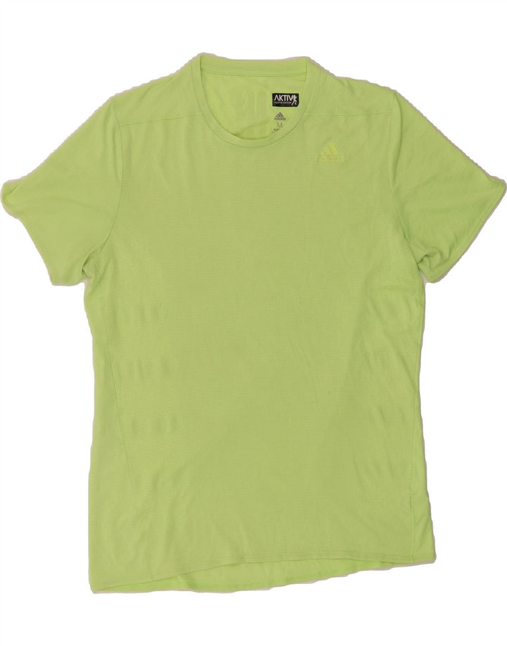 ADIDAS Mens Climacool T-Shirt Top Medium Green Polyester Vintage Adidas and Second-Hand Adidas from Messina Hembry 