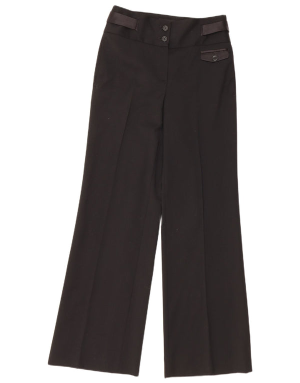 Massimo Dutti Kvinder Casual Bukser med brede ben EU 36 XS W26 L30 Sort Uld