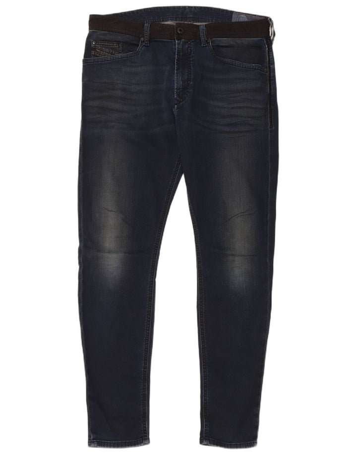 DIESEL Herre Spender Skinny Jeans W32 L30 Blå Bomuld