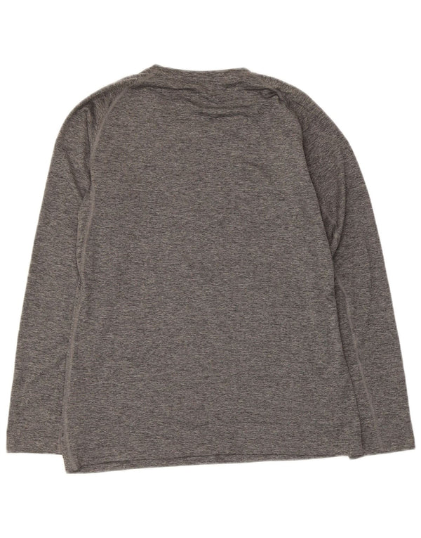 Adidas Dame Climalite Top Langærmet UK 8/10 Small Grey Flecked