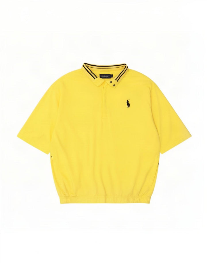 Polo Ralph Lauren Herre Kortærmet Pullover Shirt XL Gul Polyester