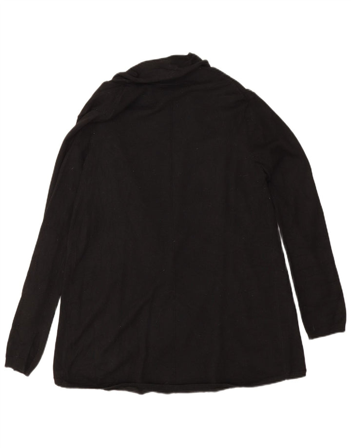 Zara Womens Open Cardigan Sweater UK 16 Large Black