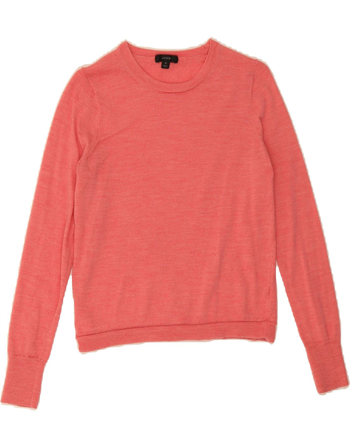 J. CREW Womens Crop Crew Neck Jumper Sweater UK 10 Small Pink Vintage J. Crew and Second-Hand J. Crew from Messina Hembry 