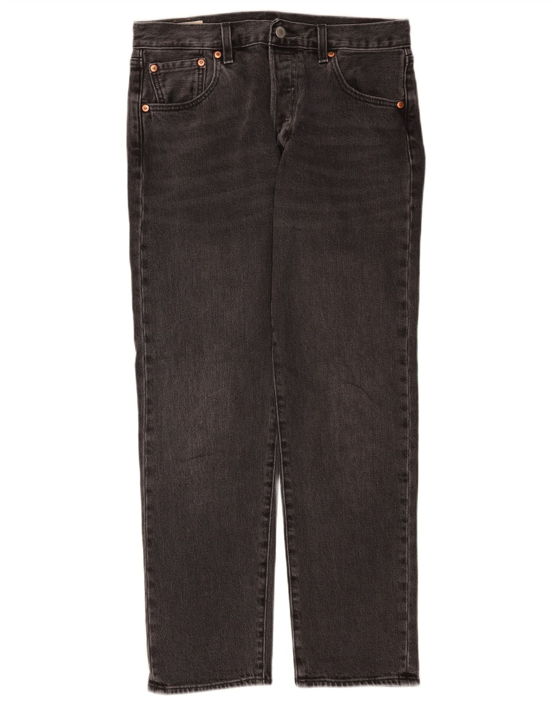 Levi's Herre 501 Straight Jeans W30 L28 Grå Bomuld