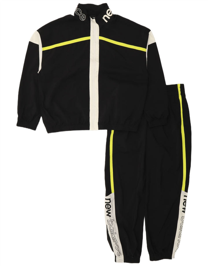 New Balance Herre grafisk hel træningsdragt Medium Sort Colourblock Polyester