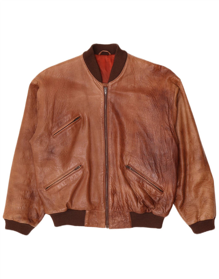 Vintage herre læderjakke UK 40 Large Brown