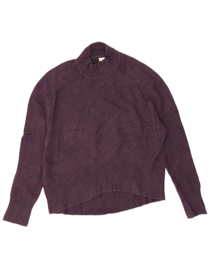 John Lewis Dame Oversized Turtle Neck Jumper Sweater UK 10 Small Purple