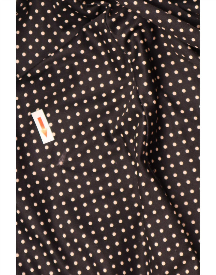 Vintage Dame A-Line Kjole UK 18 XL sort plettet polyester
