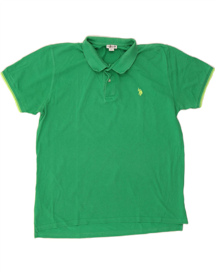 U.S. POLO ASSN. Mens Polo Shirt 2XL Green Vintage U.S. Polo Assn. and Second-Hand U.S. Polo Assn. from Messina Hembry 