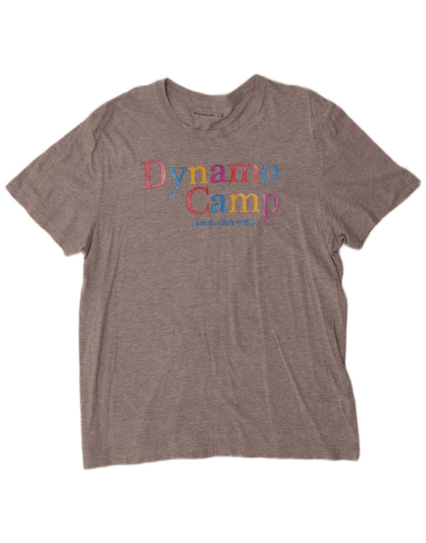 Abercrombie & Fitch Herre grafisk T-shirt Top XL Grå Bomuld