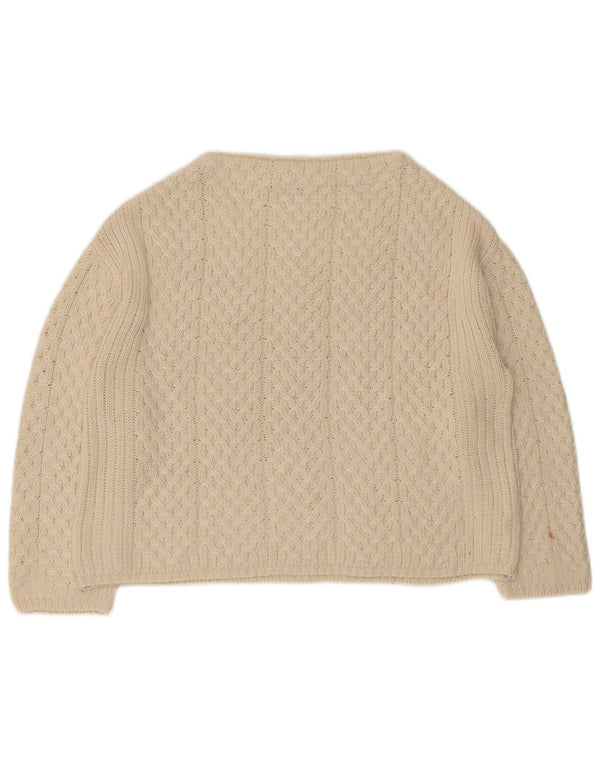 Zara Dame Boat Neck Jumper Sweater UK 16 Large Beige
