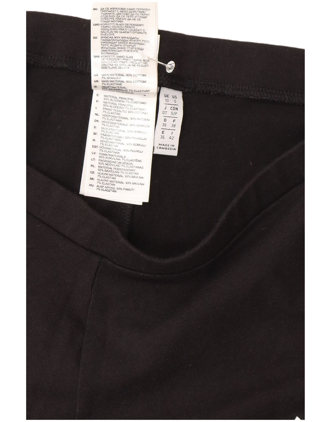 Adidas Dame Leggings UK 10 Small Black Bomuld