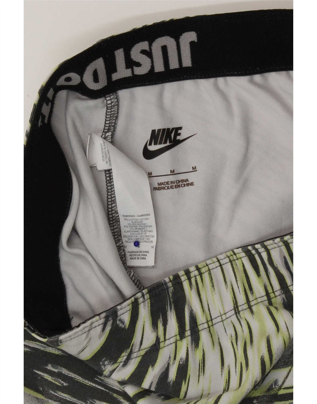 Nike Dame Leggings UK 12 Medium Flerfarvet Animal Print Bomuld