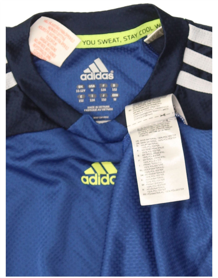 Adidas Boys T-Shirt Top 11-12 år Blå Colourblock Polyester
