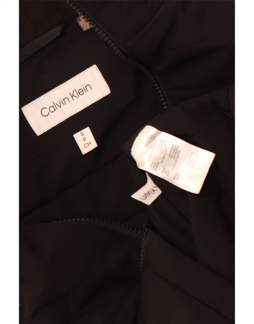 CALVIN KLEIN Polstret herrejakke UK 36 Lille sort polyester