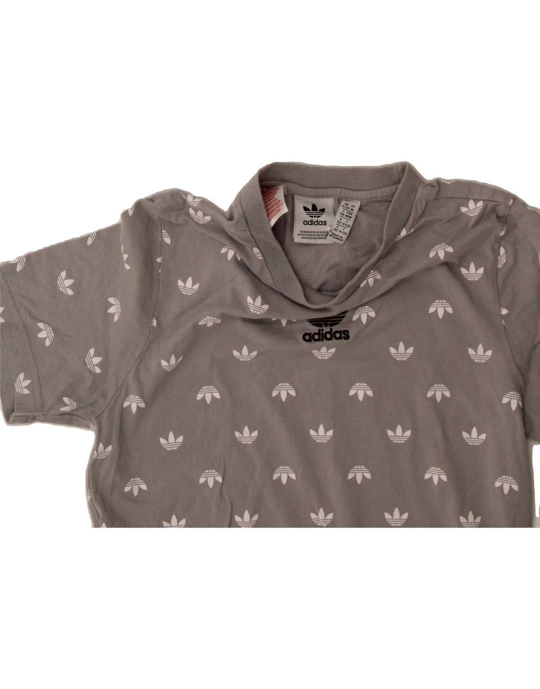 ADIDAS Boys T-Shirt Top 11-12 Years Grey Cotton Vintage Adidas and Second-Hand Adidas from Messina Hembry 