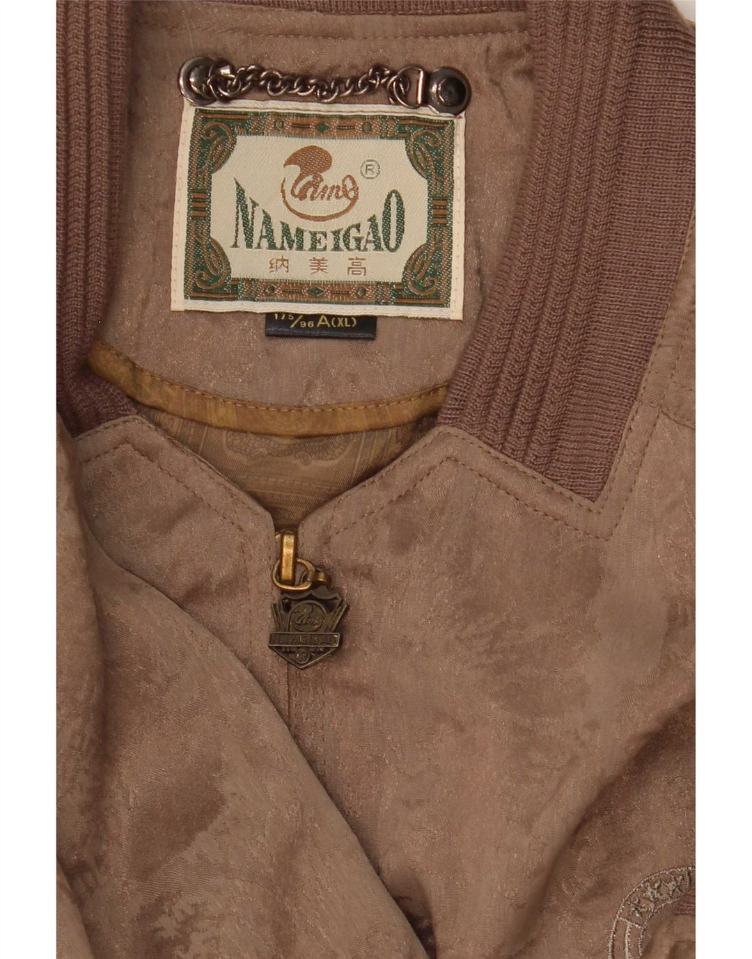 Vintage Bomberjakke til mænd UK 42 XL Brun Paisley