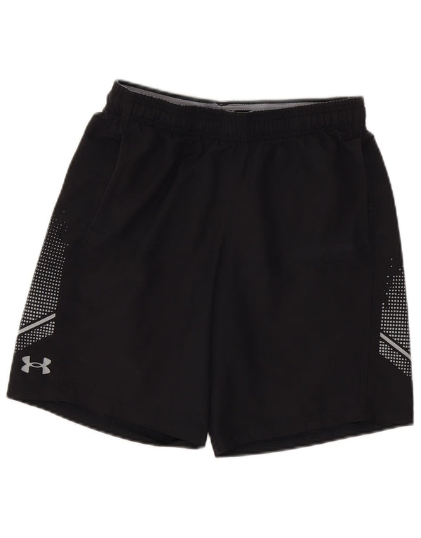 UNDER ARMOUR Grafiske sportsshorts til drenge 11-12 år Stor sort polyester