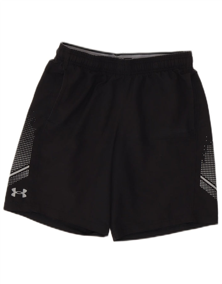 UNDER ARMOUR Grafiske sportsshorts til drenge 11-12 år Stor sort polyester