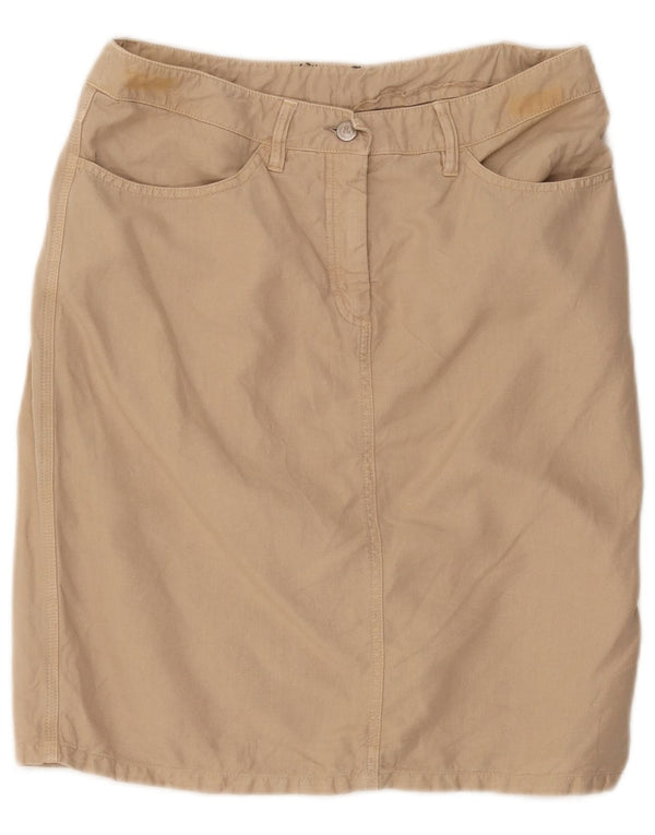 Dolce & Gabbana lige nederdel til kvinder IT 44 Medium W34 Beige Bomuld