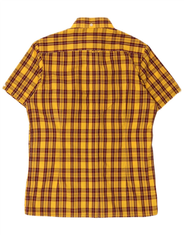 Dr Martens Herre kortærmet skjorte medium gul ternet polyester