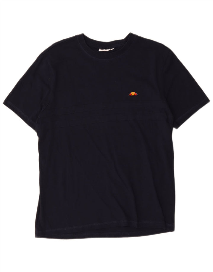 Ellesse Herre T-Shirt Top Medium Marineblå Bomuld
