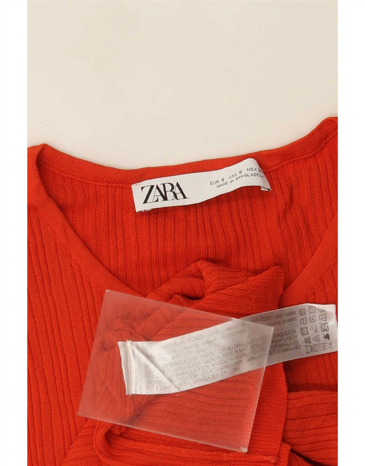 Zara Damevest Top UK 10 Lille Orange Akryl