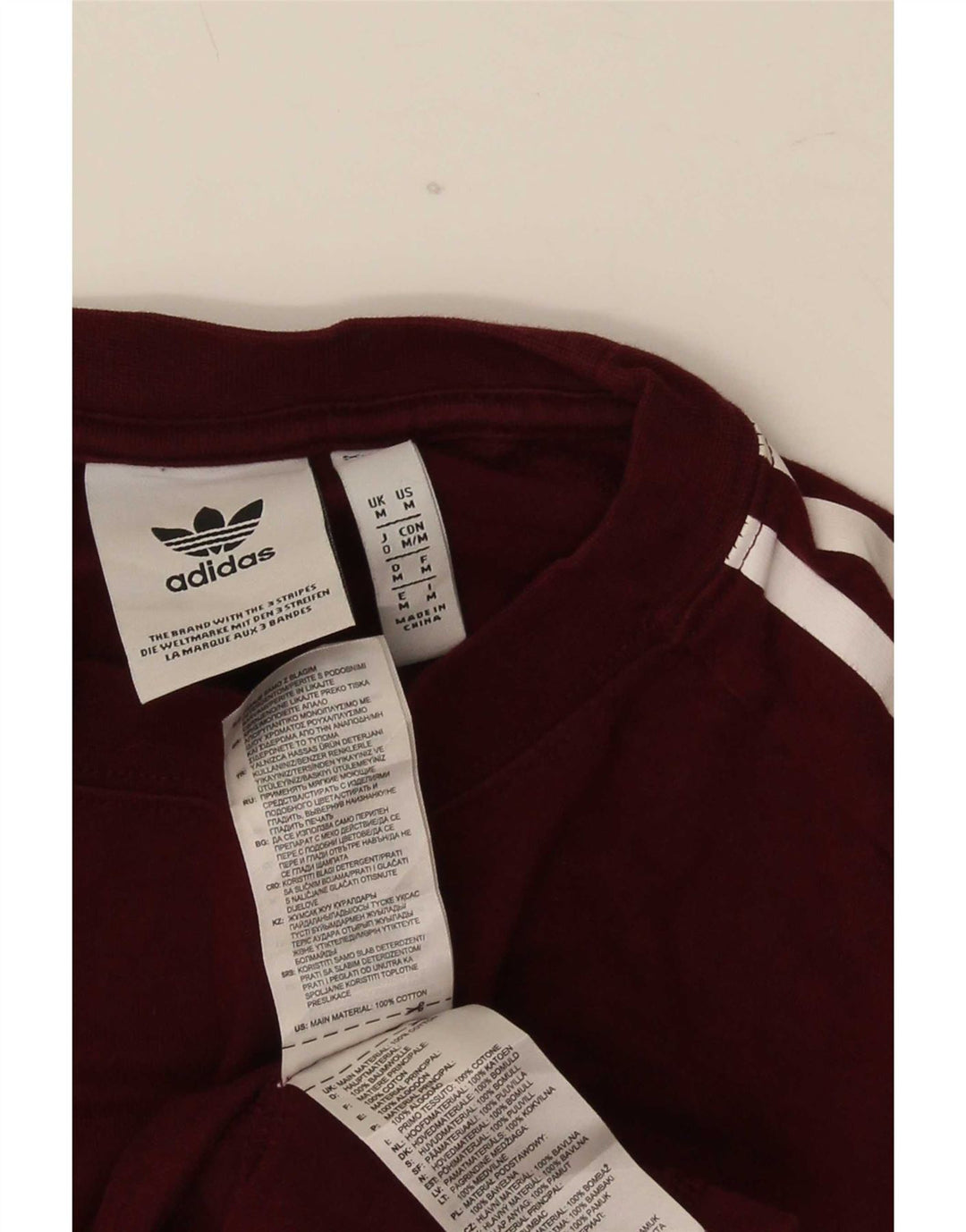 Adidas Herre Grafisk Top Langærmet Medium Bourgogne Bomuld