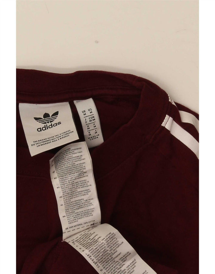 Adidas Herre Grafisk Top Langærmet Medium Bourgogne Bomuld