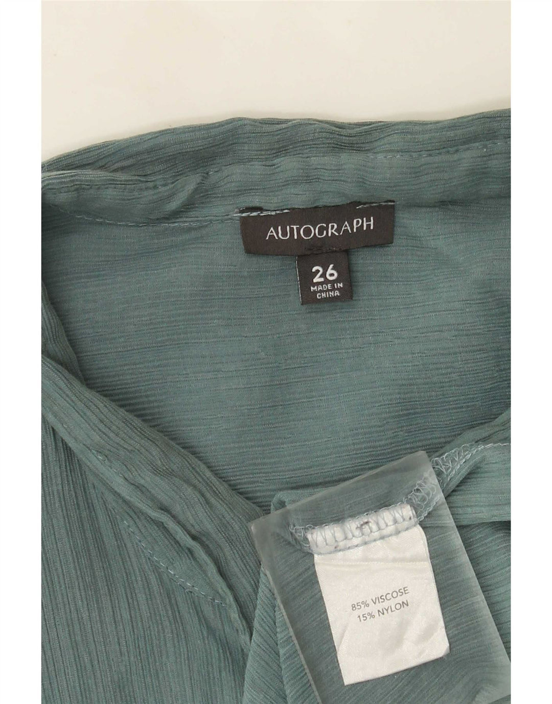 Marks & Spencer Womens Autograph Shirt UK 26 5XL Grøn viskose
