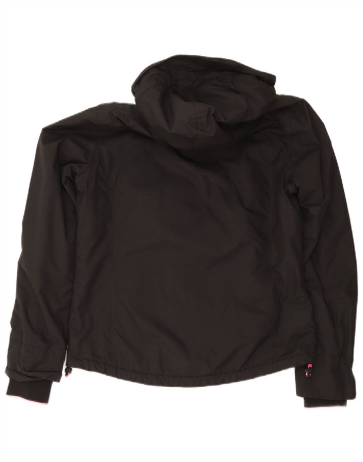 Superdry Windcheater vindjakke med hætte til kvinder UK 14 Large Black