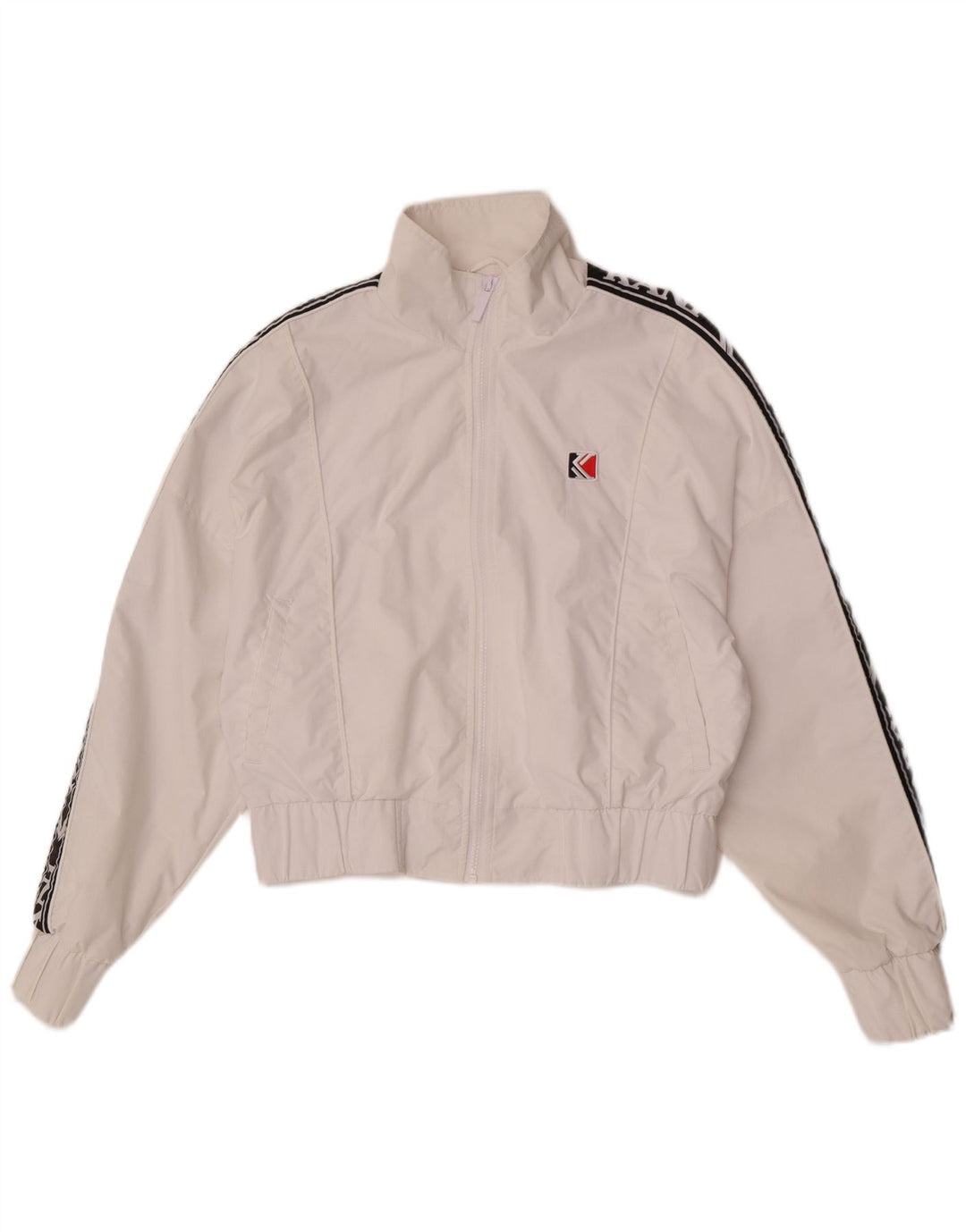 Karl Kani Dame Grafisk træningsdragt Top Jacket UK 10 Small White Colourblock