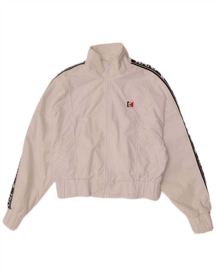 Karl Kani Dame Grafisk træningsdragt Top Jacket UK 10 Small White Colourblock