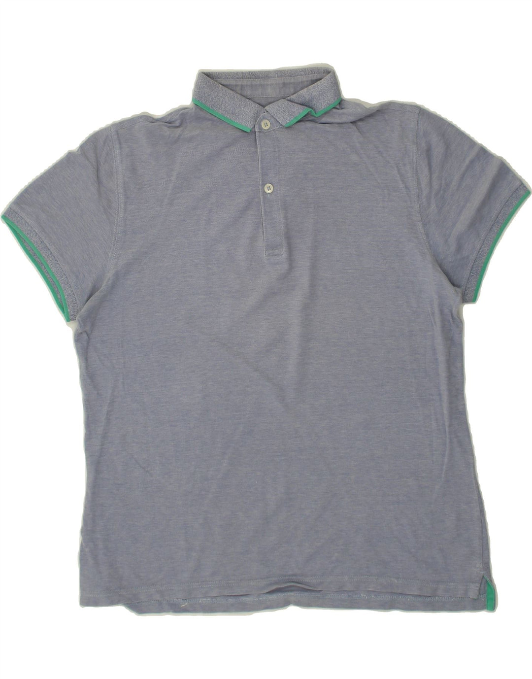 MASSIMO DUTTI Mens Casual Fit Polo Shirt Large Blue Flecked Vintage Massimo Dutti and Second-Hand Massimo Dutti from Messina Hembry 