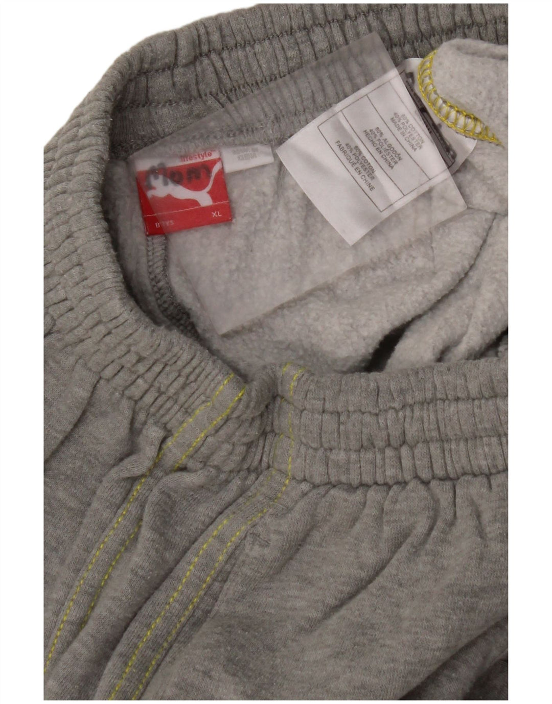 PUMA Grafiske træningsdragtbukser til drenge 13-14 år Grå bomuld