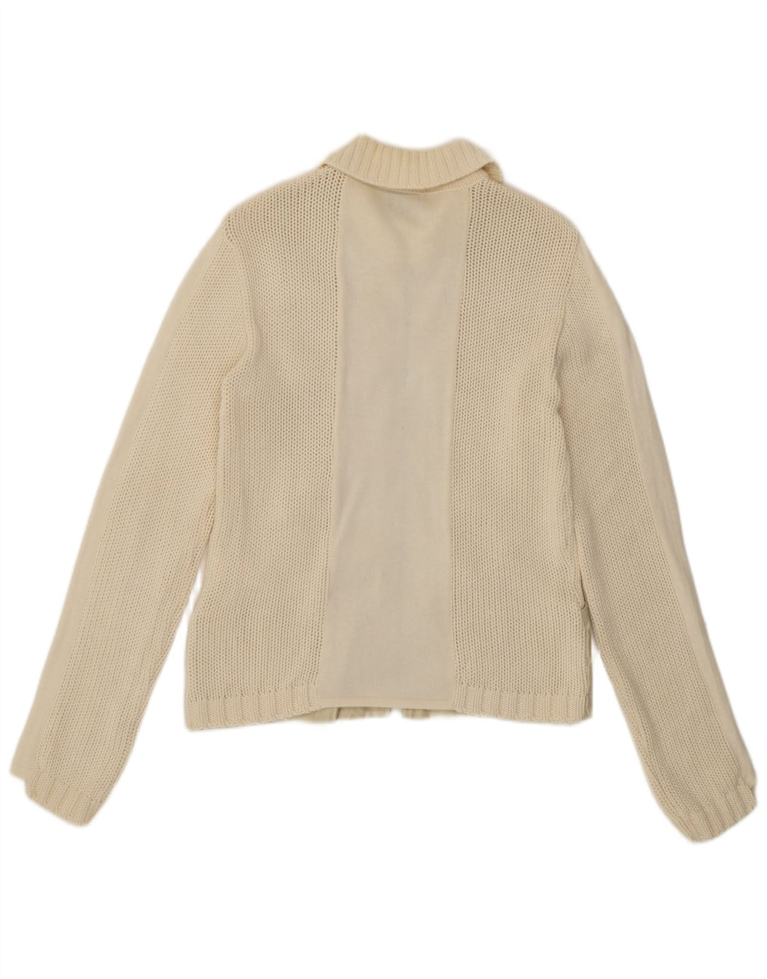 Pinko Dame Cardigan Sweater UK 14 Medium Off White Bomuld