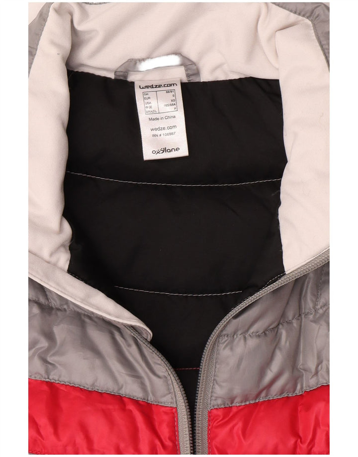 Wedze polstret jakke til kvinder UK 10 Small Grå Colourblock Polyester