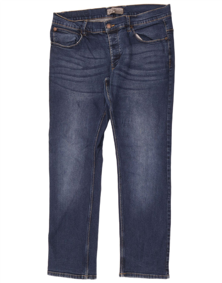 French Connection Slim Jeans til mænd W36 L32 blå bomuld